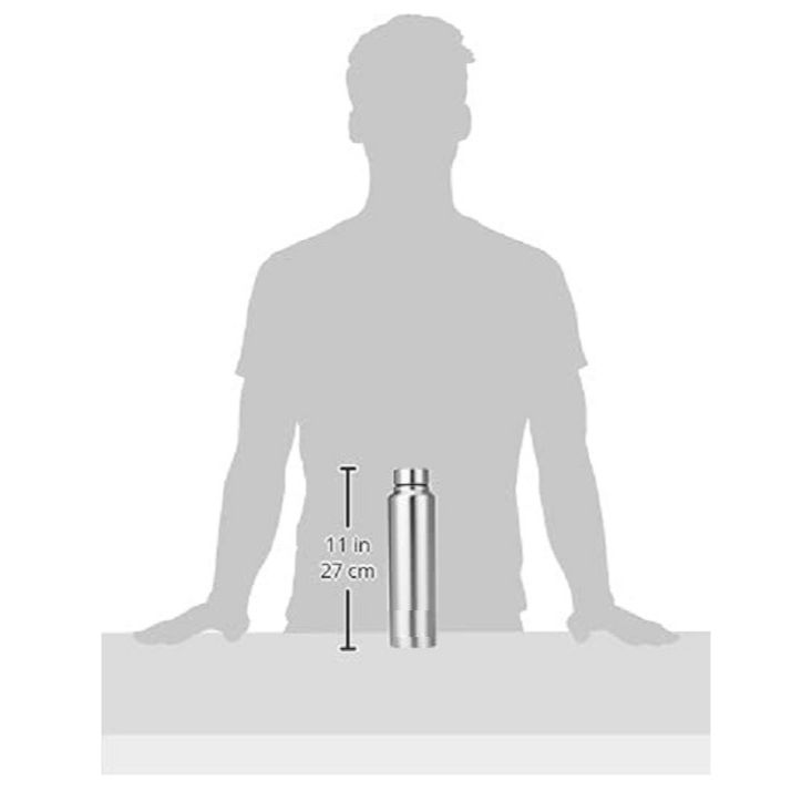 Stainless Steel Water Bottle | 1 L | Spill-Proof | Blitz, Silver