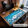 Fish Ocean Theme Custom Mouse Pad Personalized With Name Text Customized Desk Mat For Office Home Decor