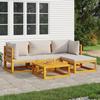 VidaXL Garden Lounge Set with Cushions 5 Pcs, Sofas with Backrest, Furniture Set with Coffee Table Patio Terrace, 3155279