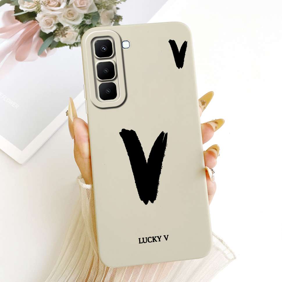 For Infinix Hot 70 5G X6895 Case New Design Letters A-Z Silicone Back Cover For Infinix Hot70 HOT 70 5G Phone Cases Bumper