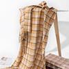 New Retro Maillard Scarf for Women High End Versatile Warm and Thickened  Winter Couple Plaid Tassel Scarf