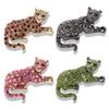 Retro Leopard Crystal Brooch: European & American Style Fashion Pin