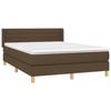 Maison Exclusive - Sommier à lattes de lit avec matelas Marron foncé 140x200 cm