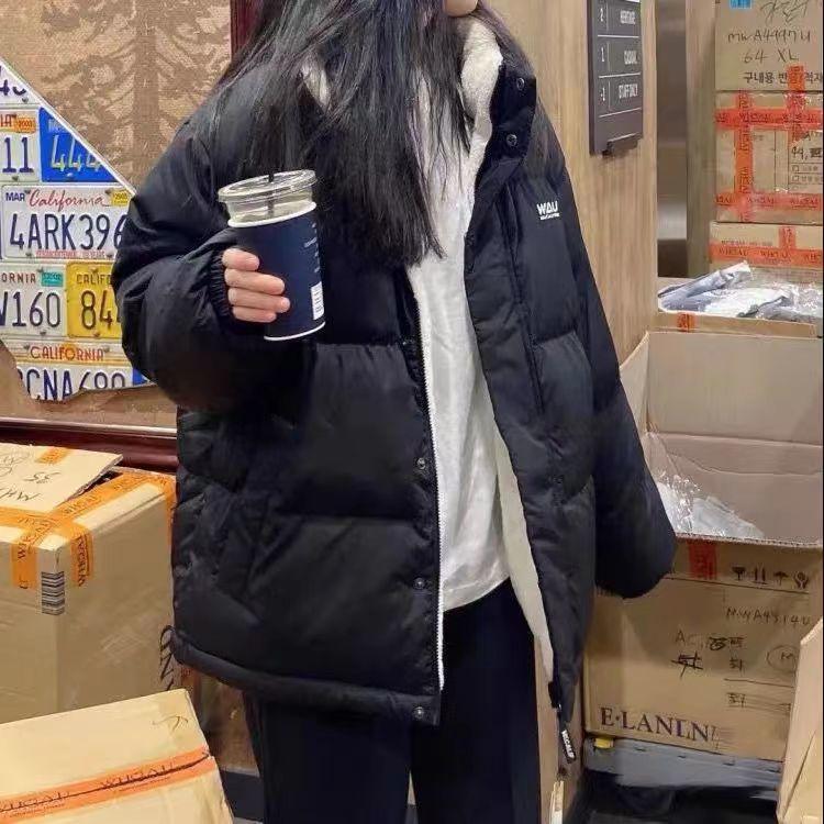 Женские куртки цвета хаки, зимнее мешковатое пальто, толстая теплая женская куртка-пуховик с хлопковой подкладкой, верхняя одежда