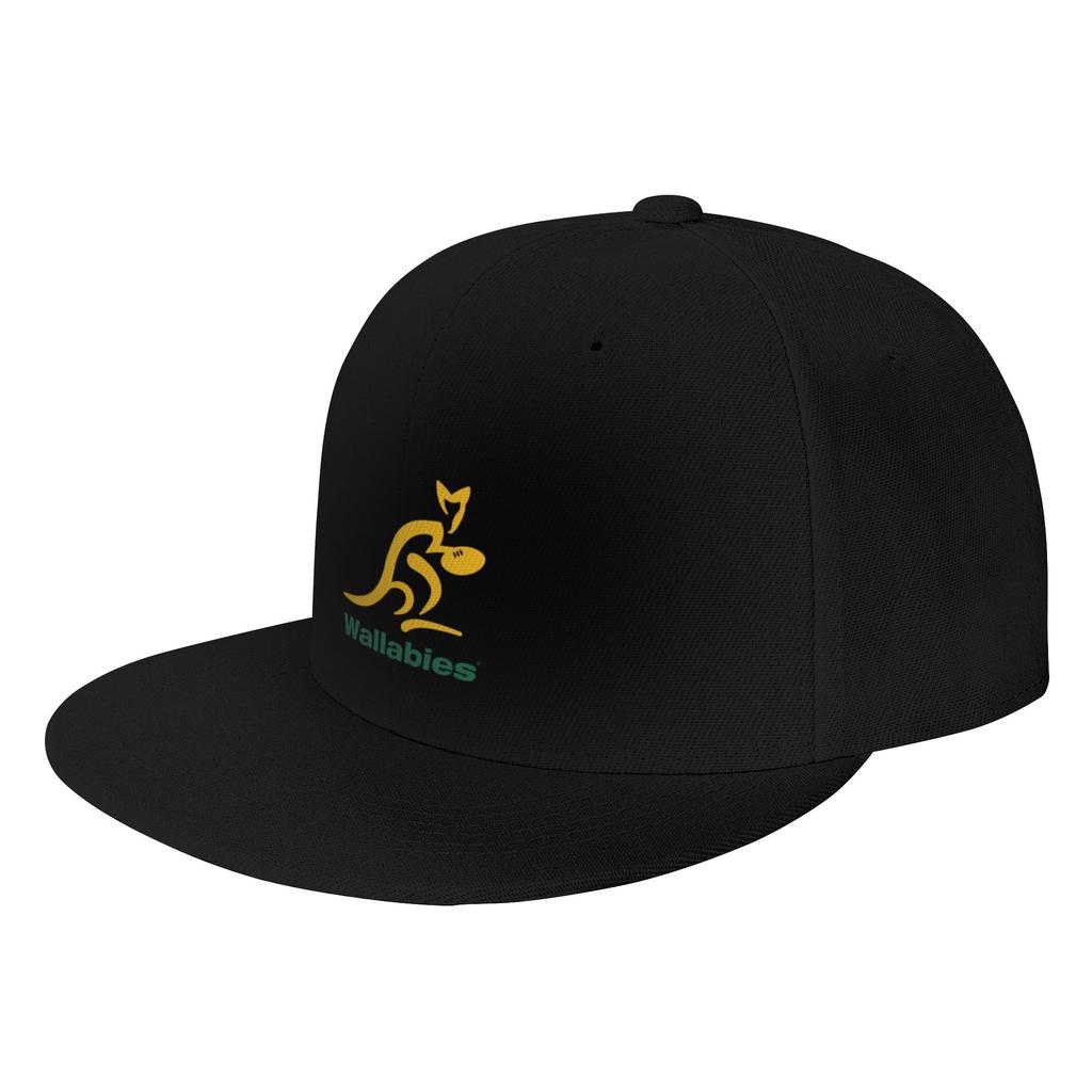 Fashion Australia Rugby Wallabies Yellow Wallaby Flat Brim Sun Hat Fine WorkUnisexship Hats For Unisex