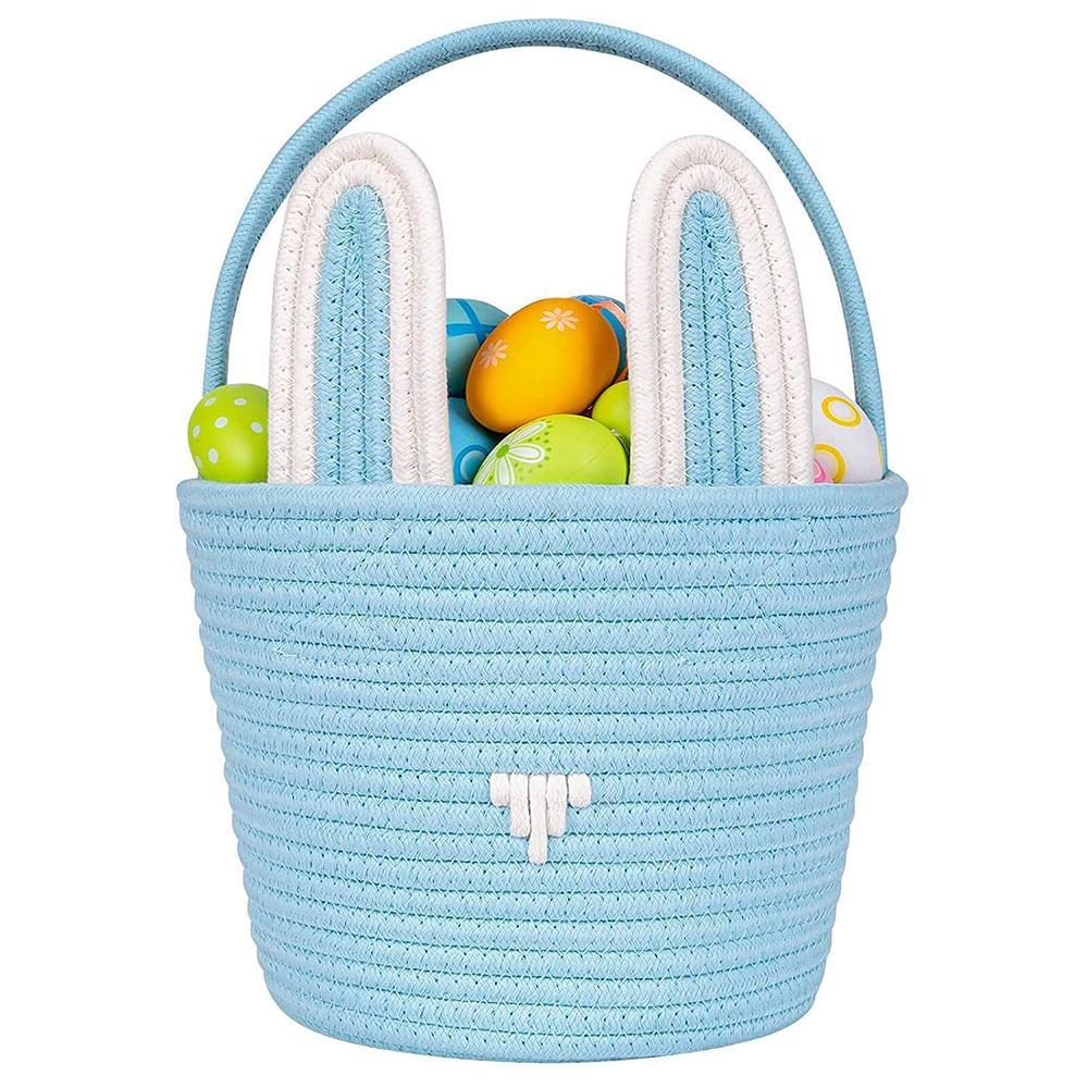 Empty Easter Baskets for Kids Woven Storage Basket with Handle Durable Easter Gifts