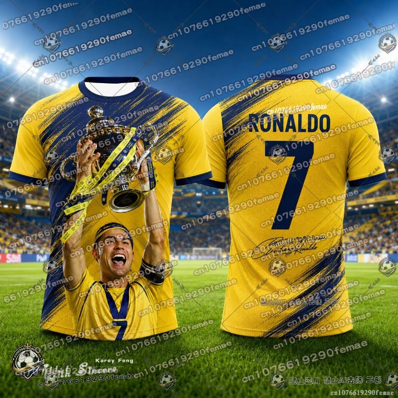 2026 Ronaldo Premium Football Fan Collection Football T Shirt Summer Casual Sports Breathable Quick Dry Tee For Men And Women