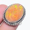 Natural Orange Triplet Opal 925 Sterling Silver Jewelry Ring Size 7 L7w49