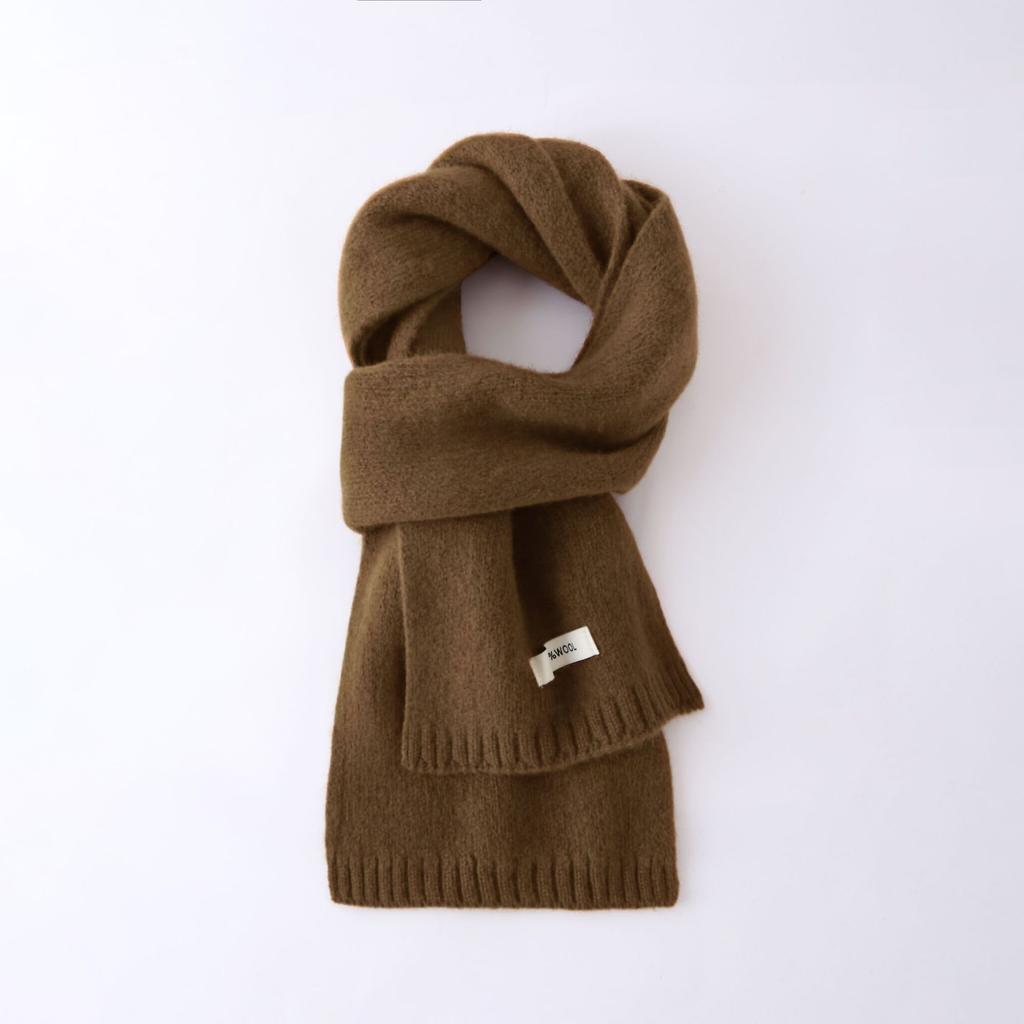 Australian 100% Wool Scarf New Solid Color Winter Warm Knit Neck Warmer For Men And Women Cashmere Scarves