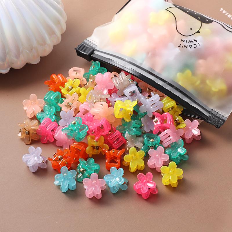 20 шт., красочные маленькие когти для волос, заколки с цветами для девочек, аксессуары для волос, детские головные уборы с героями мультфильмов, подарок