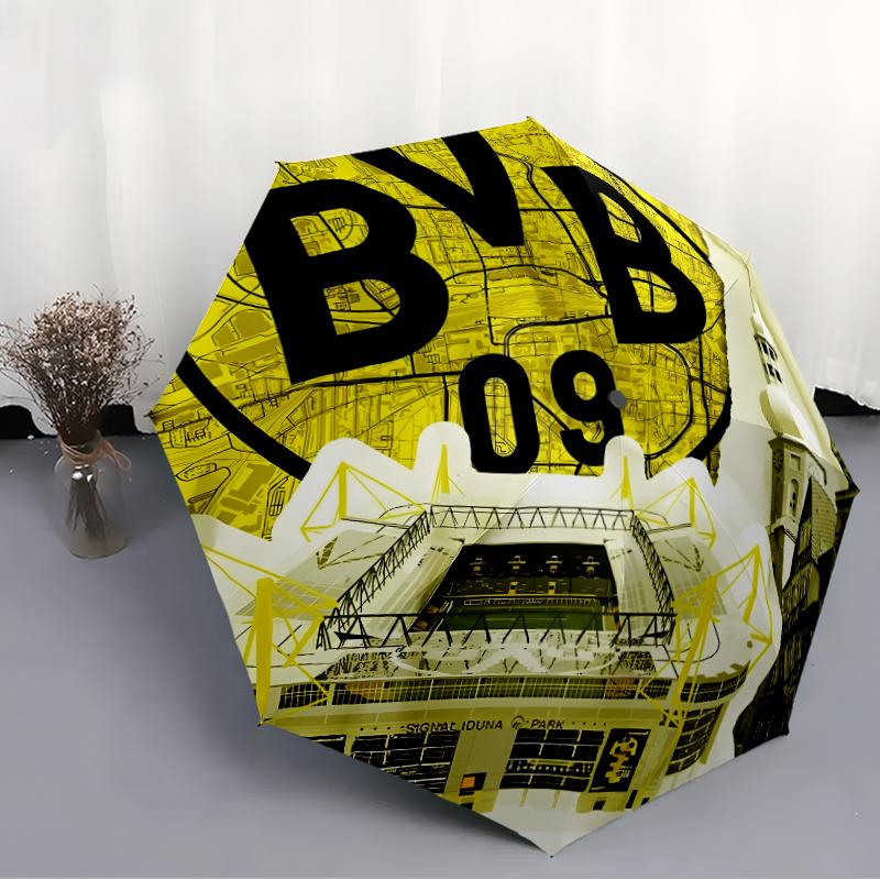 Складной зонт с принтом Borussia Dortmund, для улицы, отдыха и путешествий, прочная ткань зонта, подарок на день рождения и праздник