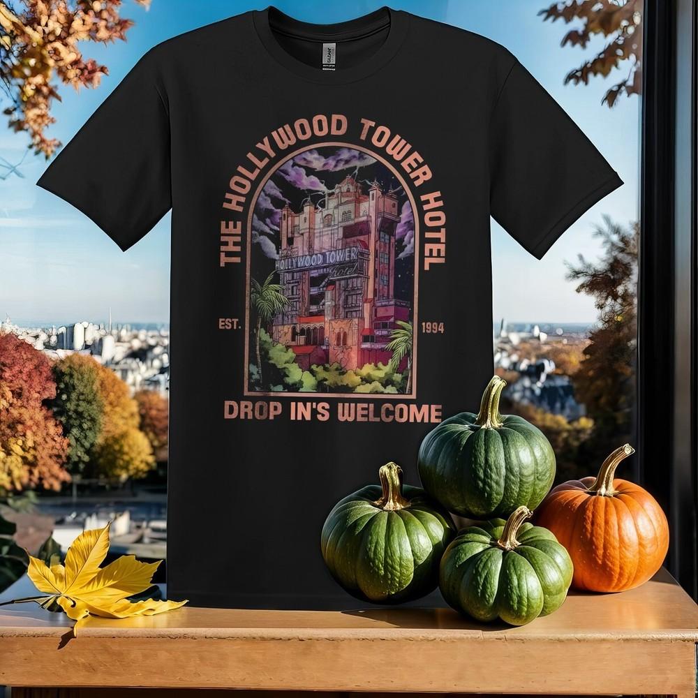 Винтажная футболка The Hollywood Tower Hotel футболка мужская женская унисекс футболка SY895