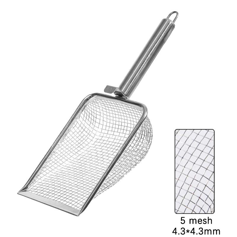 Сетка из нержавеющей стали для кошачьего туалета, прочный очиститель для туалета, угловая лопата, инструмент для уборки домашних животных, принадлежности для кошек