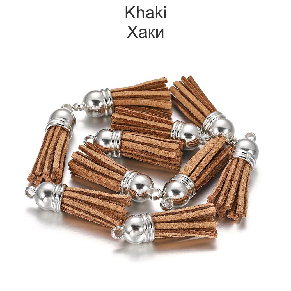 20pcs/lot 38mm Tassel Vintage Leather Tassels Fringe for Purl Macrame Pendant For DIY Jewelry Making Supplies Accessories