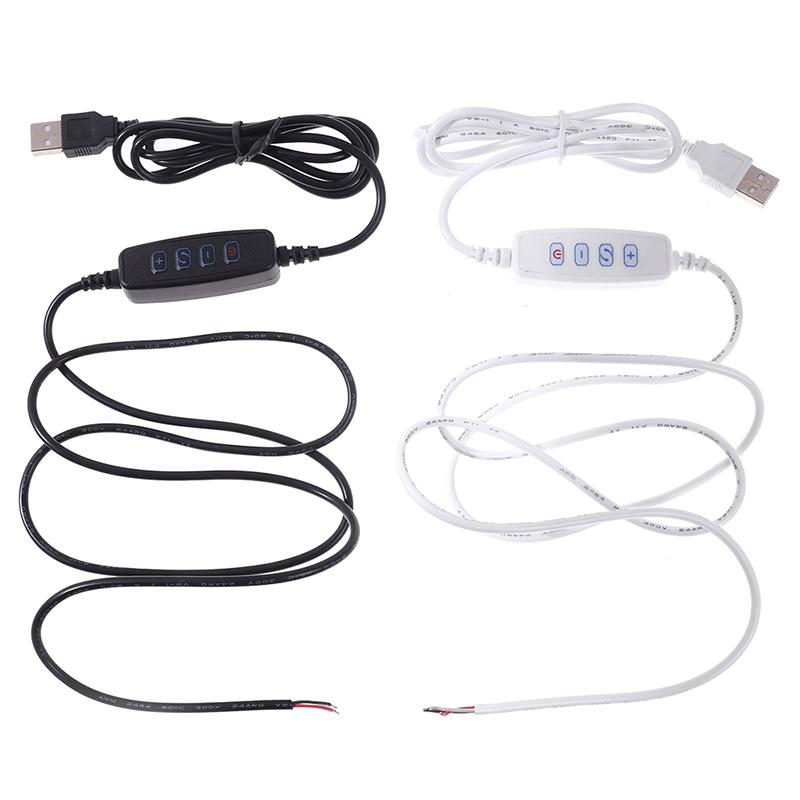 Usb Power Cord Multi-Function Switch Controller Usb Stepless Dimming 10-Speed Switch Line Three-Tone Light