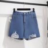 Summer Casual Loose Women's Clothing Denim Shorts Wide Leg Jean Shorts Pants Plus Size Hole Short Jeans For Women