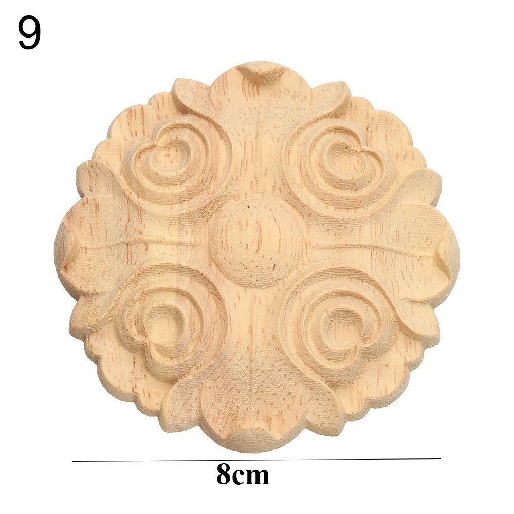 Украшение двери деревянные фигурки ремесла резьба по дереву декоративная деревянная резная угловая аппликация рамка