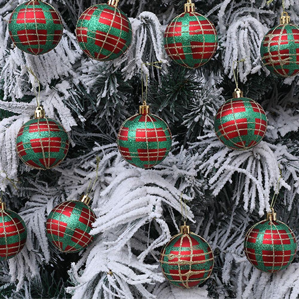 6pcs Shatterproof Christmas Tree Hanging Balls Painted Christmas Gift Balls  Xmas Tree Ornaments