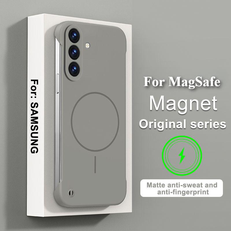 Оригинальный Ультратонкий Чехол-Бампер Для Magsafe Для Samsung A57 A37 A17 A56 A36 A26 A16 A55 A35 A15 A05 A54 A53 A34 Матовый Чехол