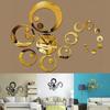 Circles 3D Modern Mirror Wall Clock Watches Sticker Decal Home DIY Decor New Arrival