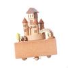 Music Box Castle Play Versatile Birthday Gifts Wood Ornament Rotate for Baby Girls Kids
