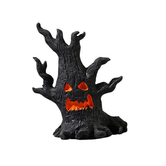 1/4 шт. Хэллоуин жуткое дерево фигурка призрак пень смола статуя скульптура Крытый открытый сад настольное украшение орнамент