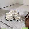 [Youshilai] 2025 New Trend Cross Flower Platform Casual Sports Shoes Women's Height-increasing Dad Shoes Running Shoes