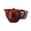Ale-net Teapot, 17.5 X 10.6 X 10.8 Cm, 500cc, Red Iron Teapot (with Tea Strainer), Mino Ware Porcelain, Made In Japan, Stylish