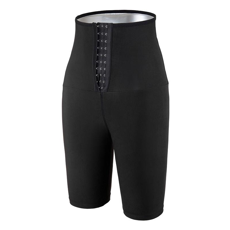 PU термо пот шорты для сауны женские талии тренажер для похудения фитнес формирователи пятые брюки