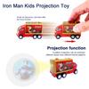 Kids Projection Toy Random 6 Patterns Pull-back Function Detachable Cartoon Creative Entertainment ABS Iron Man Projection Watch Child Toy