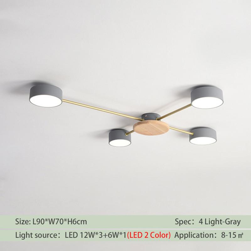 Wooden Led Ceiling Light Surface Mounted Ceiling Lamp AIBIOU Style Designer Metal Lustre for Living Room Kitchen Lights Fixtures