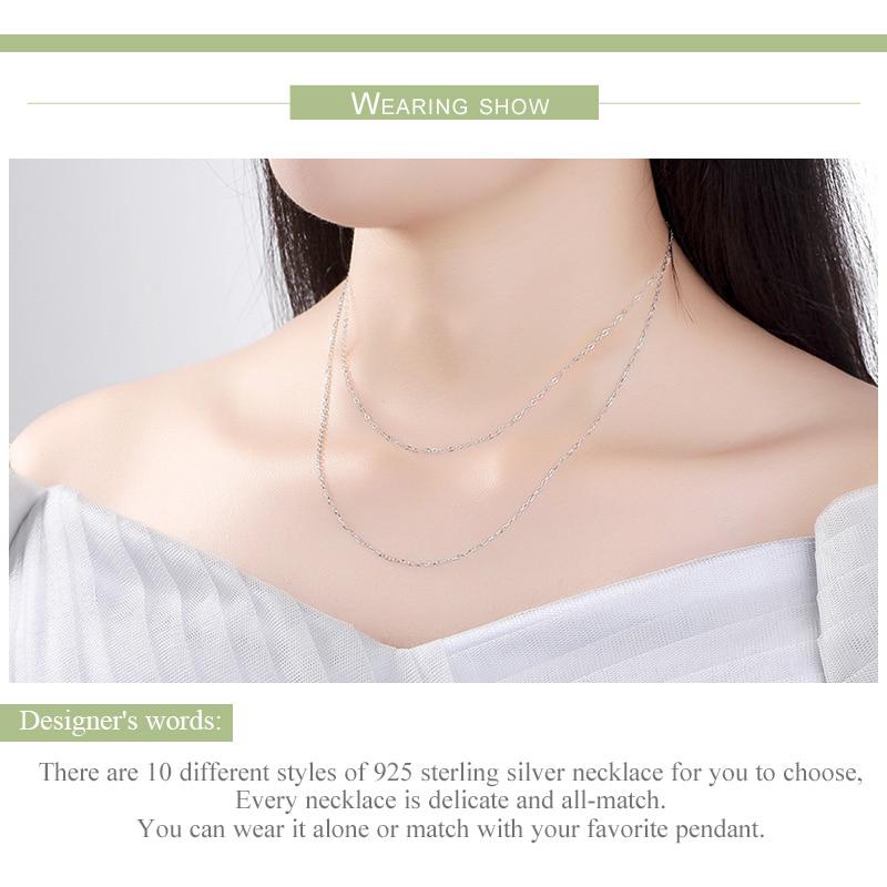 BAMOER Классические цепочки из стерлингового серебра 925