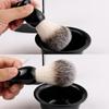 3PCS Nylon Bristle Beard Shaving Tool 2-in-1 Design Shaving Brush Stand New Shaving Brush Set  Home