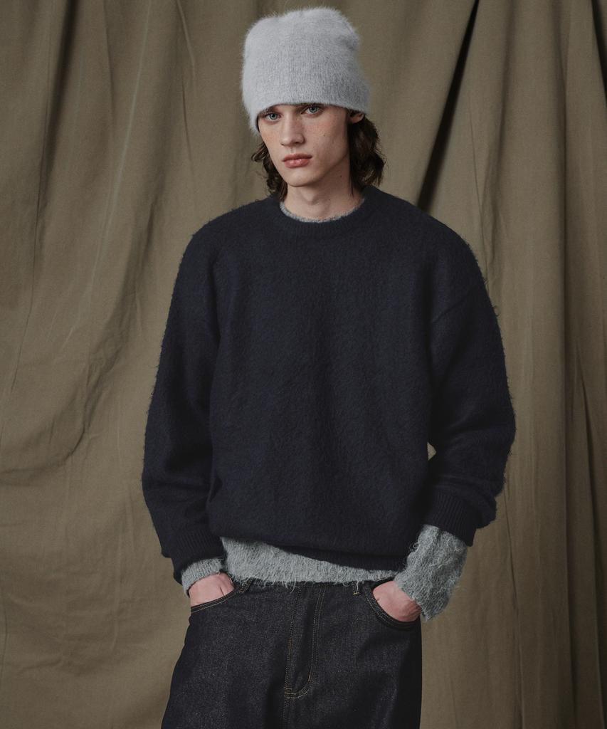 GLW Oversized Brushed Knit Navy