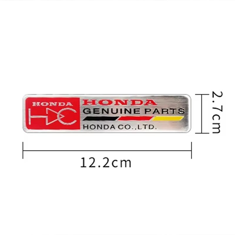 hbdf4 Car Logo Aluminum Label Stickers Decorative Accessories For Honda Civic Fit Jazz Accord Pilot CRV Odyssey Passport City Shuttle