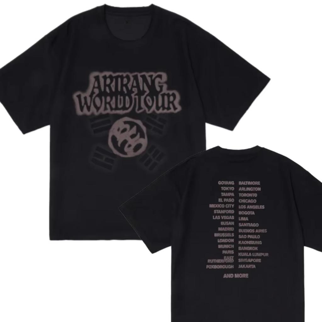 2026 Kpop Korean boy band Fashion Singer World Tour T-shirt Short Sleeve Women Men Rapper Streetwear Tshirts for Fan Loose Top