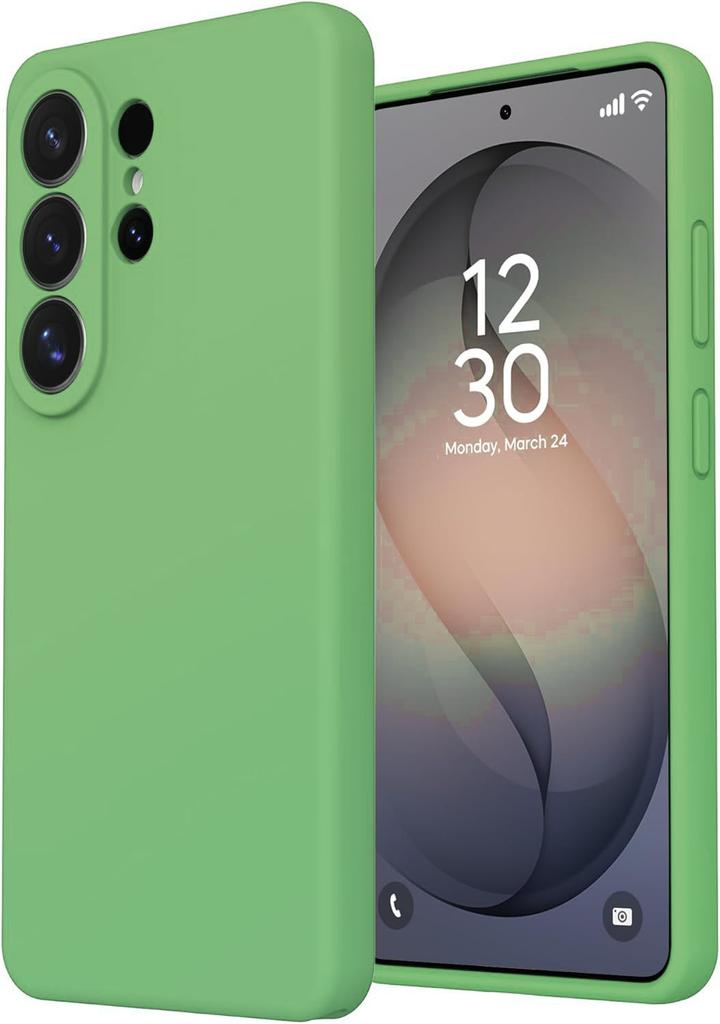 Совместим с чехлом для телефона Samsung S26 Ultra из жидкого силикона, S25 Plus чехол с полным покрытием, ударопрочный защитный чехол s24 Fe