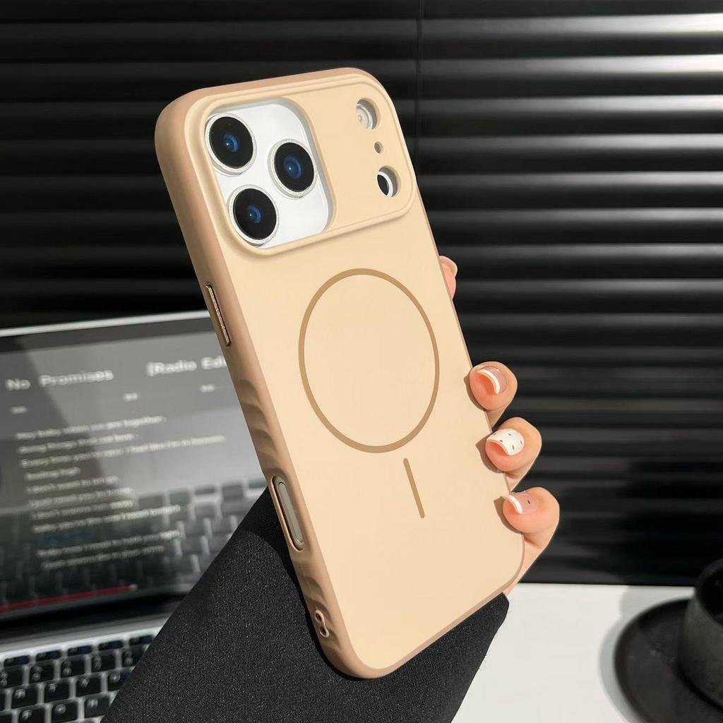 iPhone 17 Pro Max Магнитный чехол Color Block, Полная защита от падений, Покрытие против отпечатков пальцев