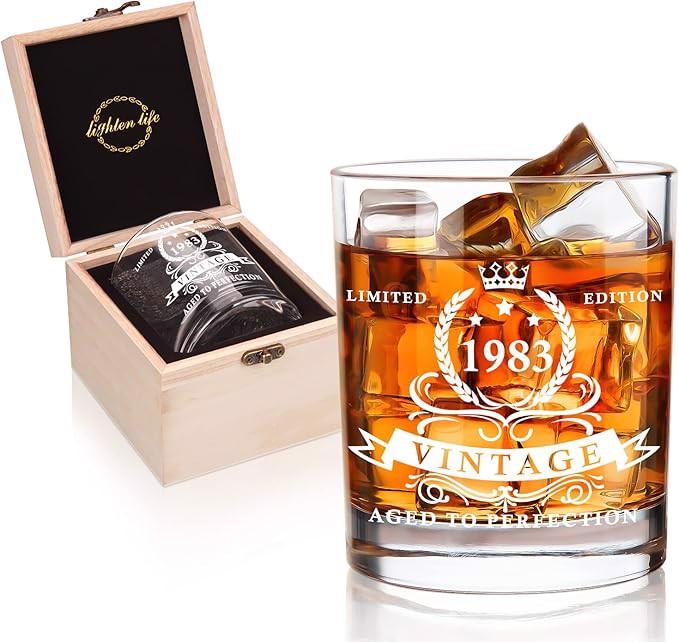 Szklanka Do Whisky Prezent Na Urodziny 1983 Grawereowana W Pudełku 350Ml