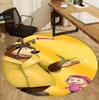 Masha and The Bear Pattern Round Rug, Indoor/Outdoor Mat, for Picnic, Gameroom, Bedroom, Office, Living Room, Home Decor Carpet, Birthday Gift