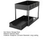 Under-Sink Organizer Bathroom Storage Rack Strong Load-bearing Rustproof Easy To Install 2 Tier Cabinet Organizer Shelf