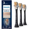 Сменная щетка Philips Sonicare Premium Brush Head Regular Genuine A3 Black All-in-One (3 куска) HX9093/96