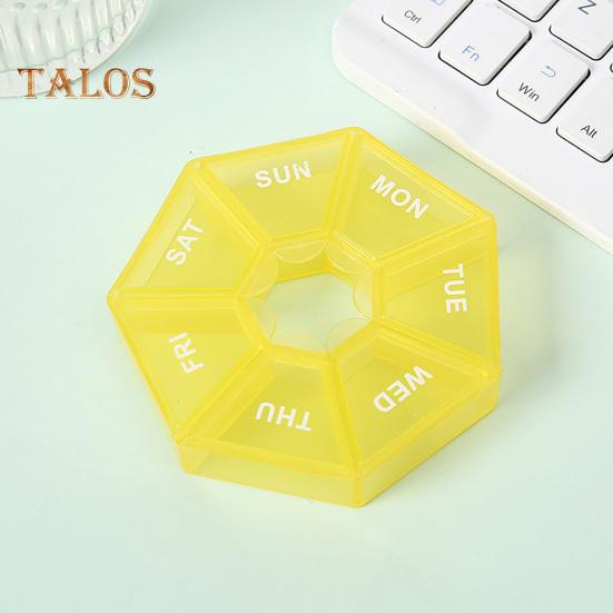 Еженедельный органайзер для таблеток с 7 отделениями, портативный дорожный футляр для таблеток, дозатор для приема лекарств один раз в день, ящик для хранения капсул