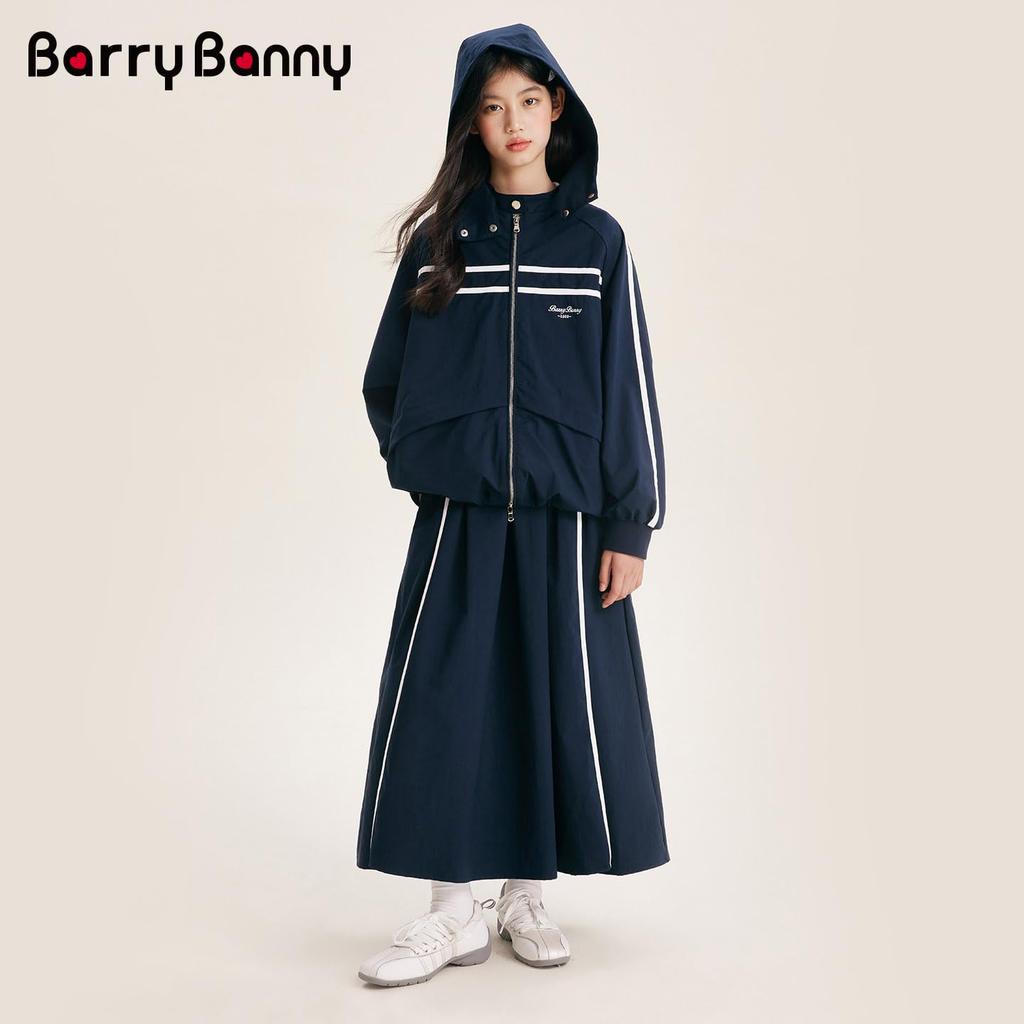 Barry Banny Windbreaker Outerwear for Mountain Lightweight Windproof and Cold Hidden Detachable Loose Adjustable 150cm Kids' Jacket, Girls, Parka,