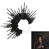 Fashionable Black Rose Headband Elegant Rose Flower Headband for Individualized Style at Parties and Music Festivals