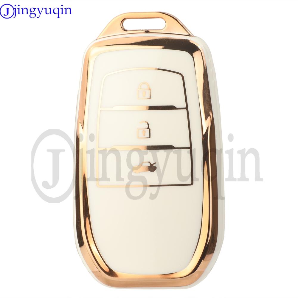 Jingyuqin Чехол-футляр из ТПУ для автомобильного пульта ДУ для Toyota Chr Hilux Fortuner Land Cruiser 200 Camry Corolla Crown Rav4 Highland