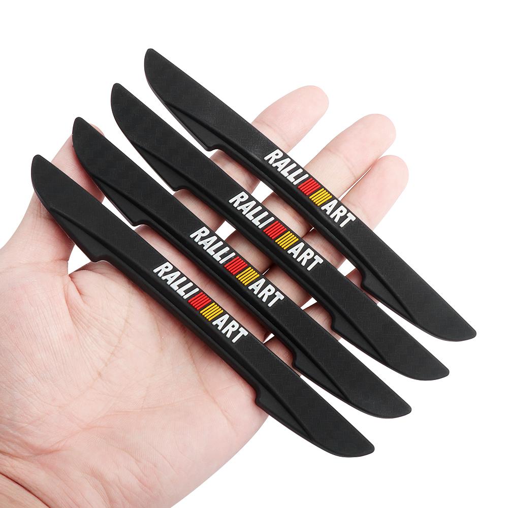 4PCS Car Door Anti-collision Strip Bumper Protection Sticker Rear View Mirror Anti-scratch Parts For Mitsubishi Ralliart Pajero