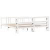 Bed Frame with Headboard Without Mattress White 200x200 cm