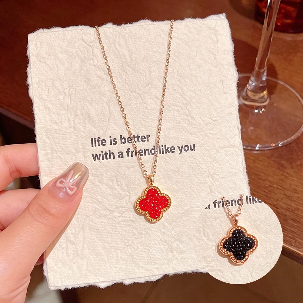 Elegant Micro-Inlaid Diamond Cross Necklace: Fresh Design for Women