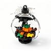Halloween Building Block Ornament Set 5 Pcs Pumpkin Witch Spider Haunted House Brick Bauble DIY Holiday Hanging Decor Gift